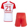 Original Trikotsatz FC Bayern München Lucas Hernandez 21 Heimtrikot 2023-24 Für Kinder